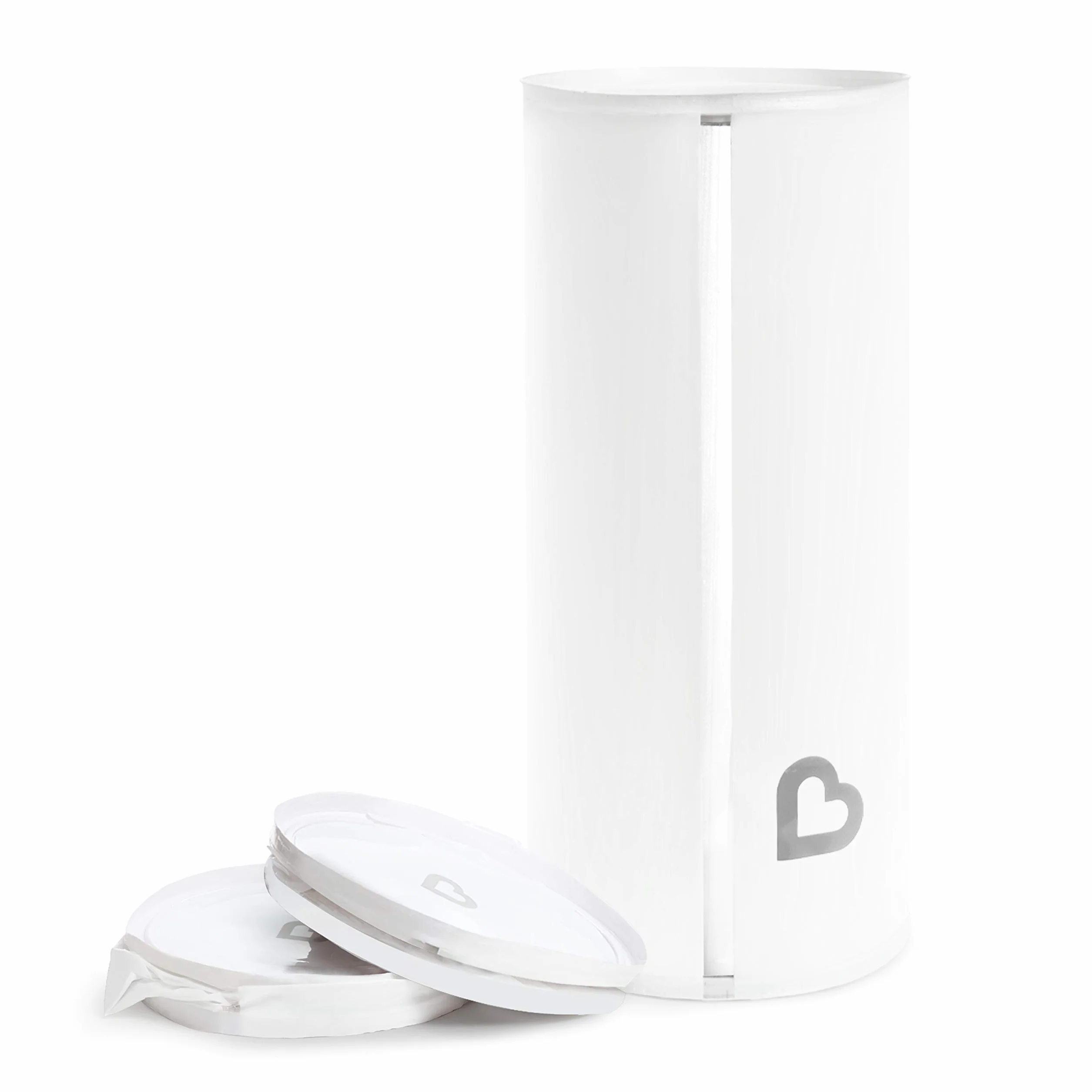 Munchkin® Toss™ - Cubo de pañales desechable y portátil con capacidad para hasta 90 pañales de recién nacido, paquete de 3 unidades, blanco