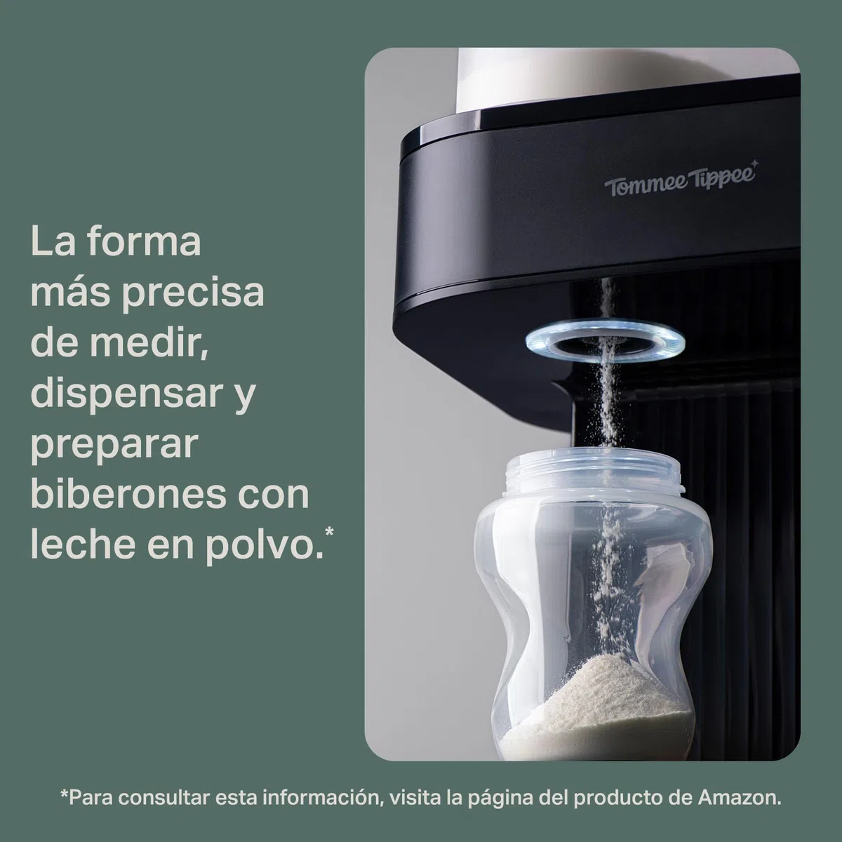 Tommee Tippee Preparador de Biberones Perfect Prep Pro con dispensador de leche en polvo, filtro de agua antibacteriano y asistencia personalizada en la app