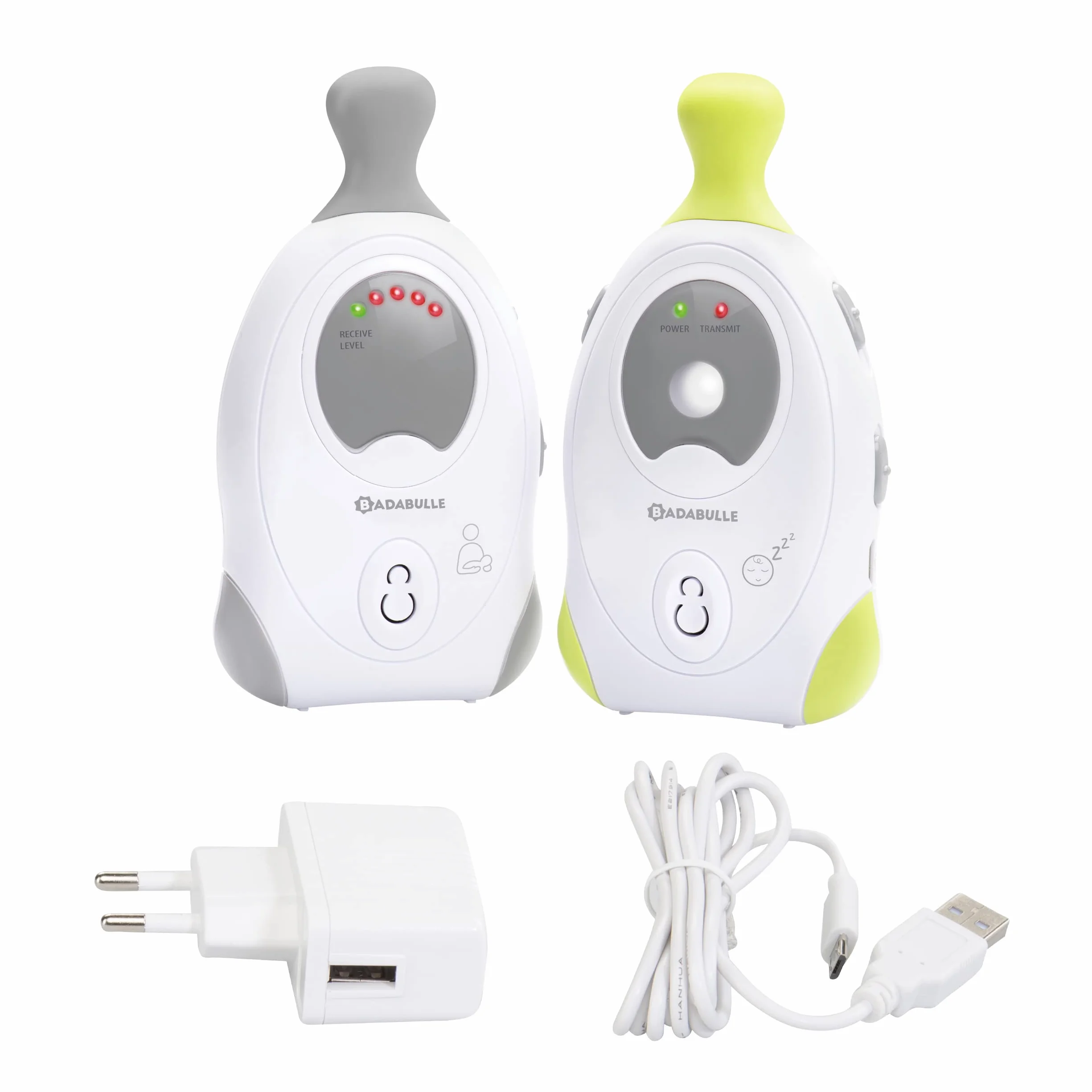 Badabulle Baby Online 300m+ Audio Babyphone con luz nocturna y adaptador de corriente