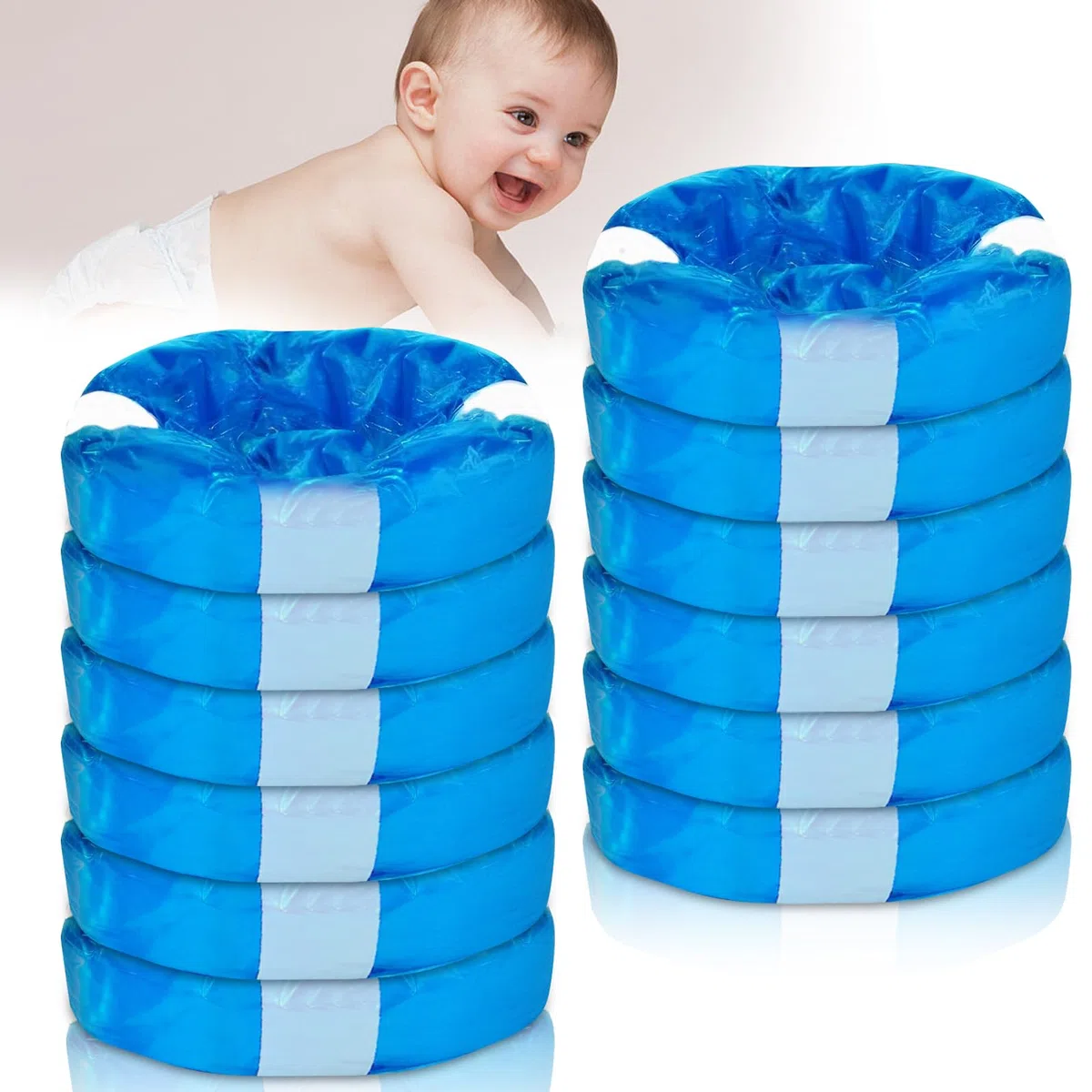 12 Piezas Recambios de Papeleras de Pañales, Recambios para Pañales para Contener 2500 Pañales con 7 capas de Barrera de Olor Súper Fuerte Antibacteriana y Sostenible