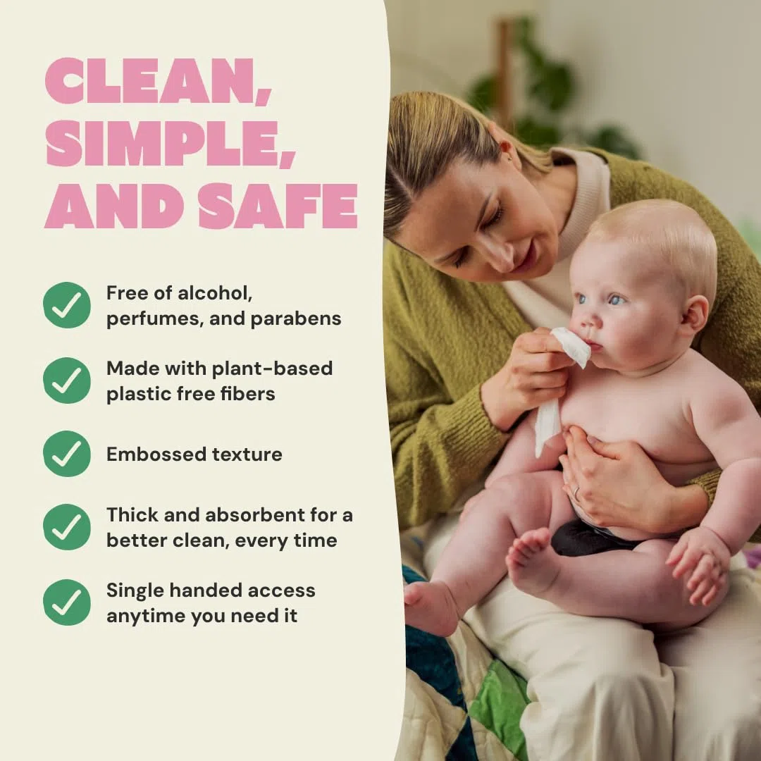 DYPER Toallitas a base de plantas para niños pequeños y bebés, mezcla de viscosa y lyocel, hipoalergénicas para pieles sensibles, sin perfume, 99% toallitas a base de agua para cara y manos, 720