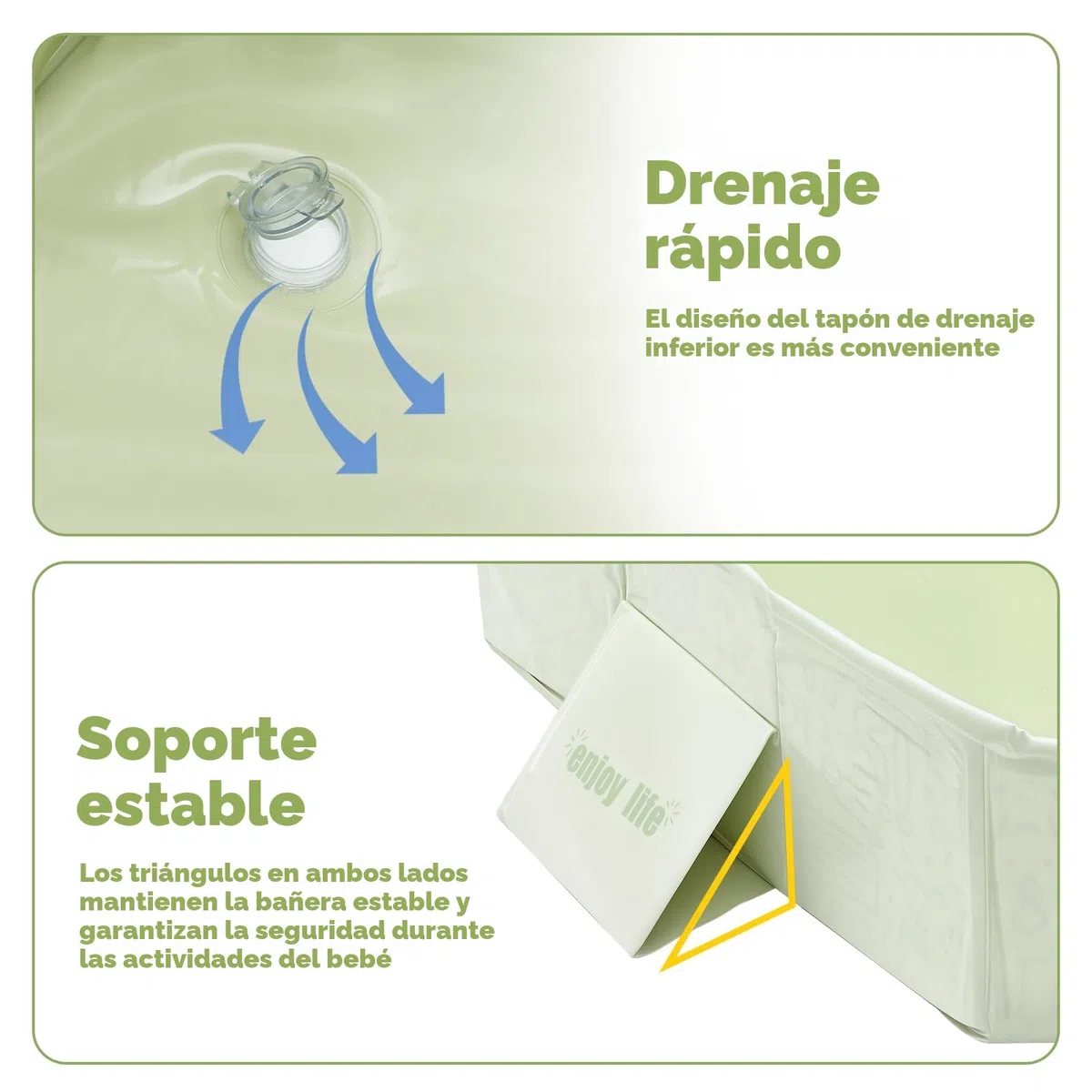 Bañera de bebé Plegable, para niños pequeños con 5 Bolas, 2 Patos, bañera integrada para niños con Tornillo de Drenaje, bañera de Ducha portátil integrada para bebés para niños de 0 a 8 años