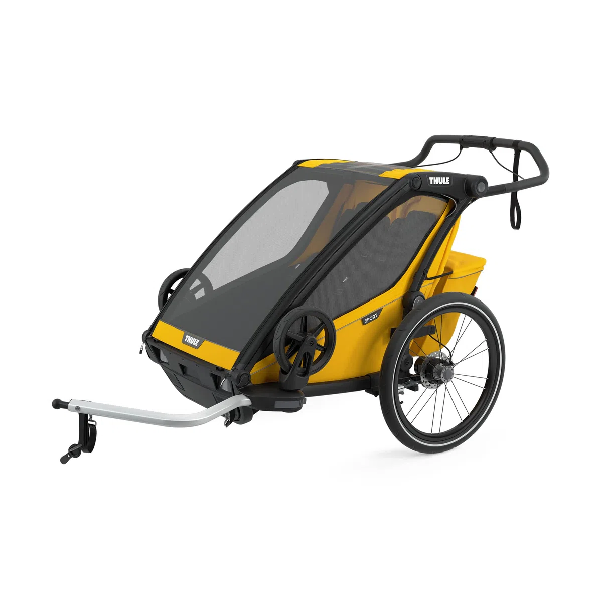 Thule Chariot Sport 1 Multisport Fahrradanhänger - Amarillo - Remolque de bicicleta para padres activos con niños de 1-5 años - Unisex