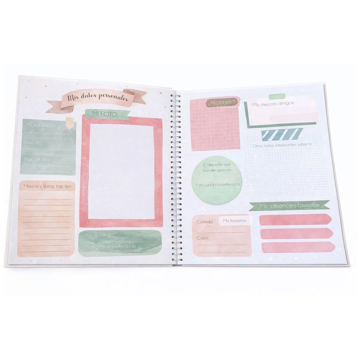 Libro de Comunión para Firmas Personalizado con Nombre y Fecha - Libro de Firmas y Fotos con Placa Grabada (Azul)