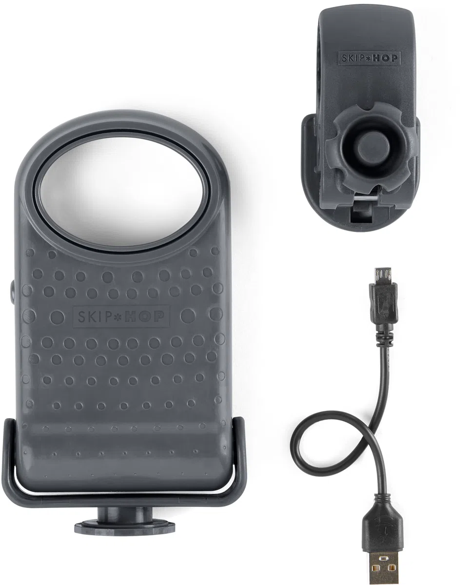 Skip Hop Ventilador portátil sin aspas para cochecito, ajustable 3 velocidades, Stroll & Connect, gris
