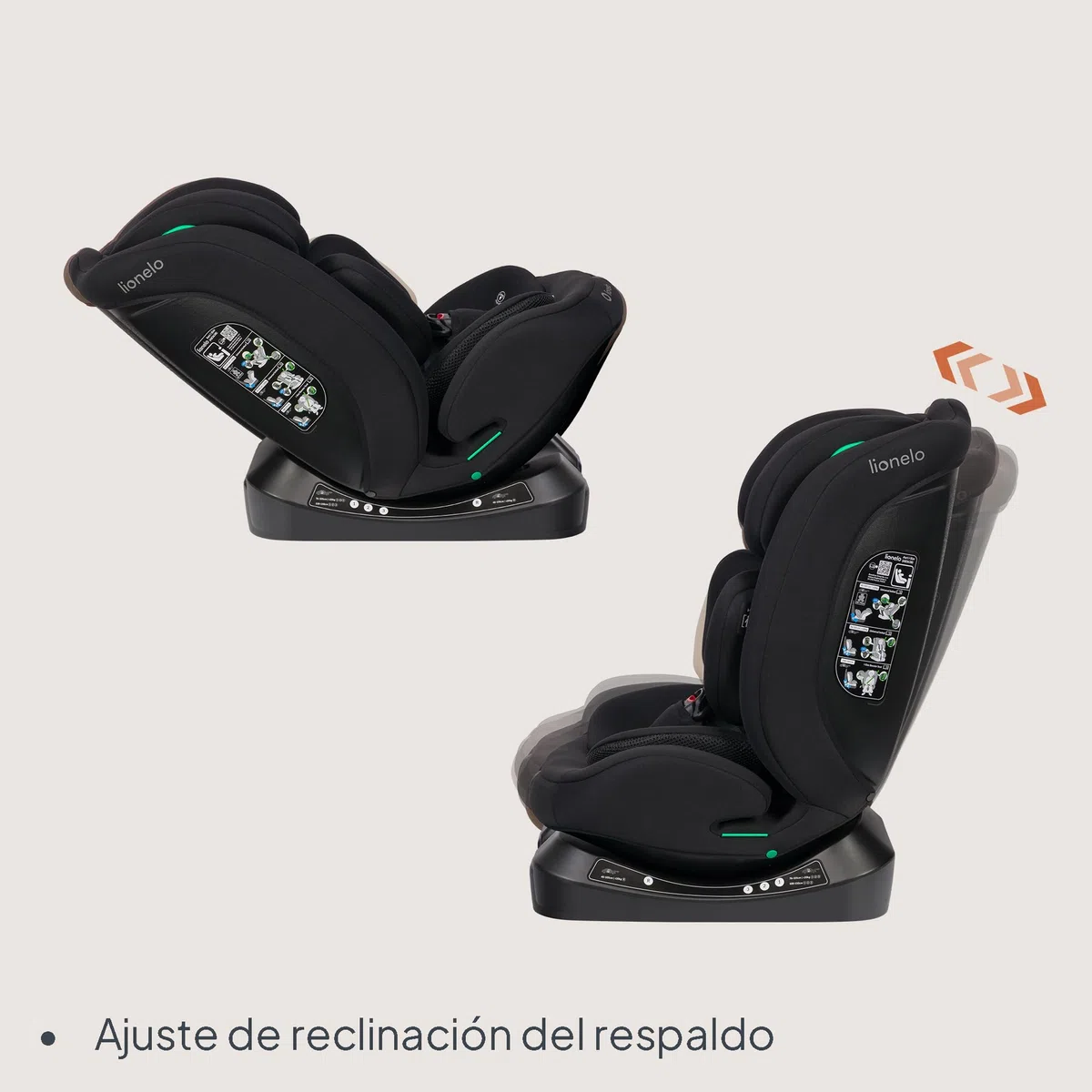 Lionelo Aart i-Size Silla De Coche, Grupo 0/1/2/3, 40-150 cm, 0-12 Años, Instalación Universal Con Cinturón, Reposacabezas Memory Foam Ajustable, a Contramarcha y a Favor de la Marcha, Funda Extraíble