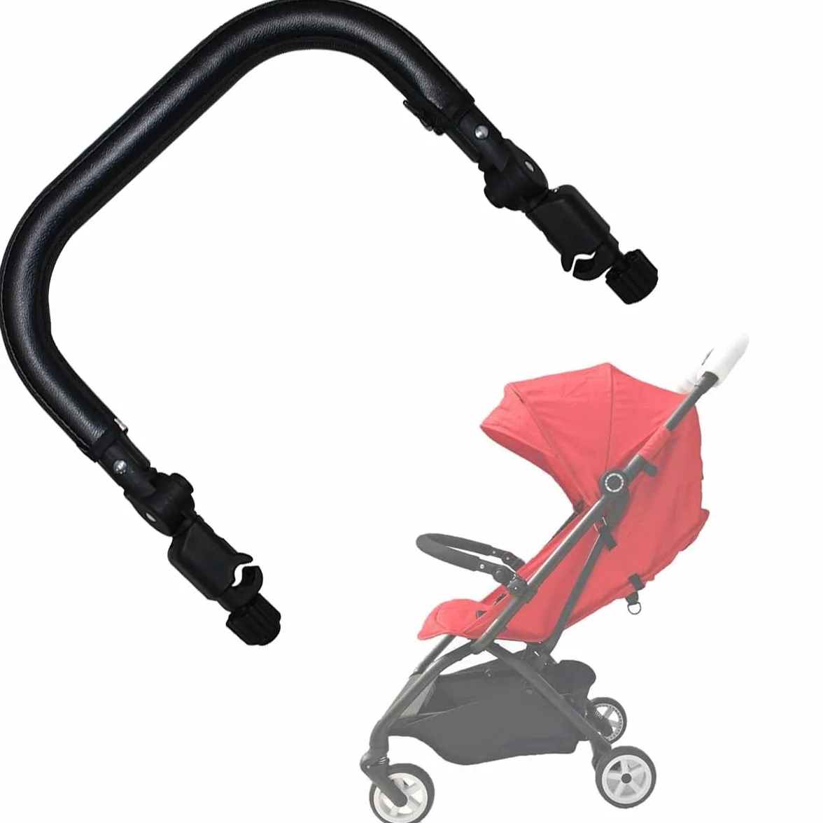 Pushchair Bumper Bar Compatible with Eezy S 2, Eezy S Plus 2, Eezy S Twist 2, Eezy S Twist Plus 2 - Faux Leather