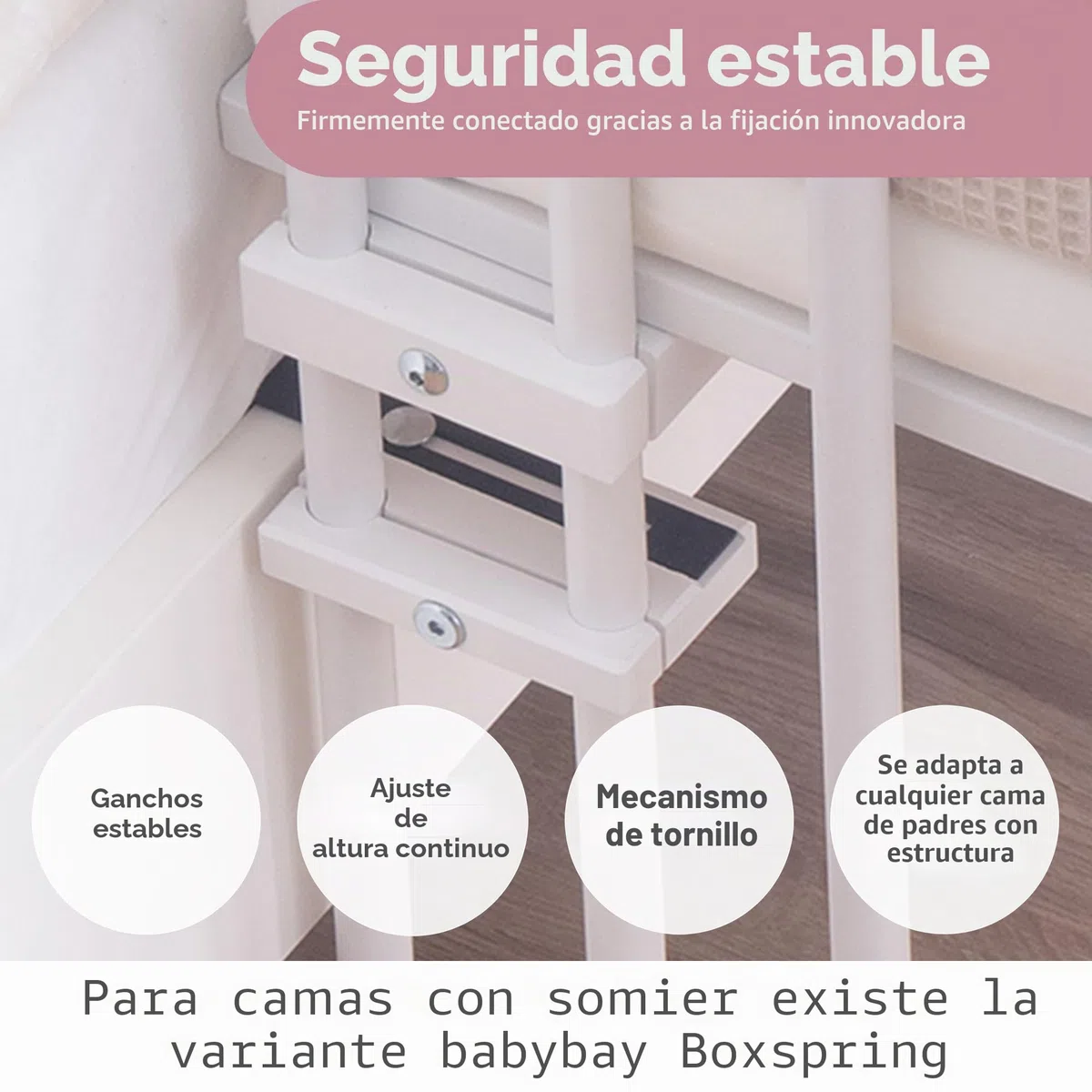 Babybay Original cuna colecho de madera de haya maciza con colchón Classic Soft para el día y la noche/Cuna regulable en altura & ecológica/Cuna que crece con el niño, lacando blanco