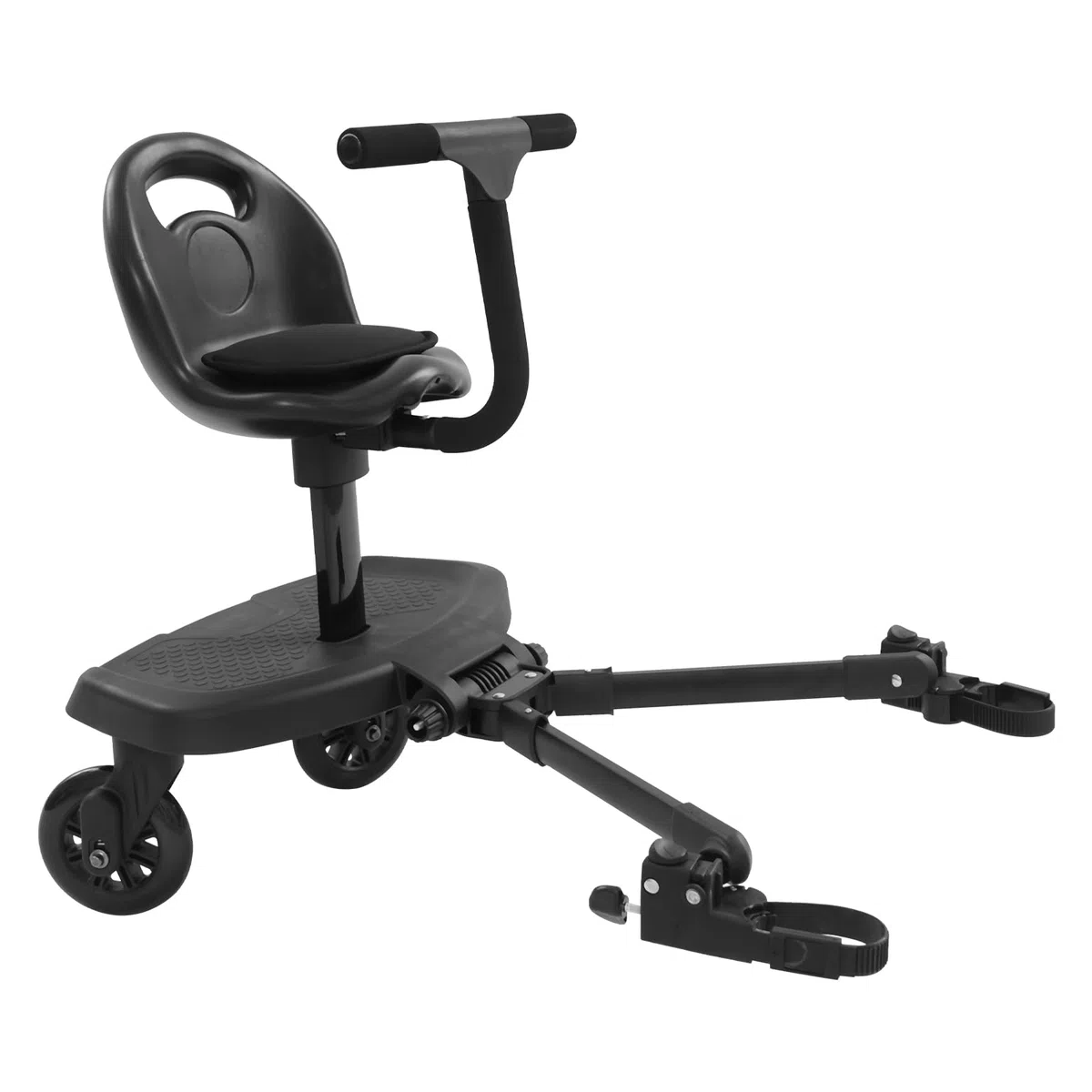 Buggyboard con asiento, portátil, tabla de paseo para cochecito, accesorio universal para niños de 2 a 6 años, capacidad de carga 50 kg