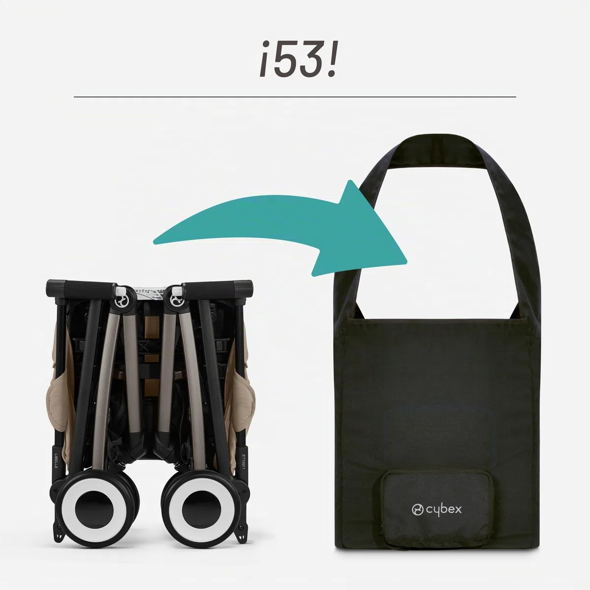 CYBEX Bolsa de Viaje para Silla de Paseo Libelle, Impermeable, Permite Guardar la Silla de Paseo Ahorrando Espacio, Práctica Correa de Transporte, Negro