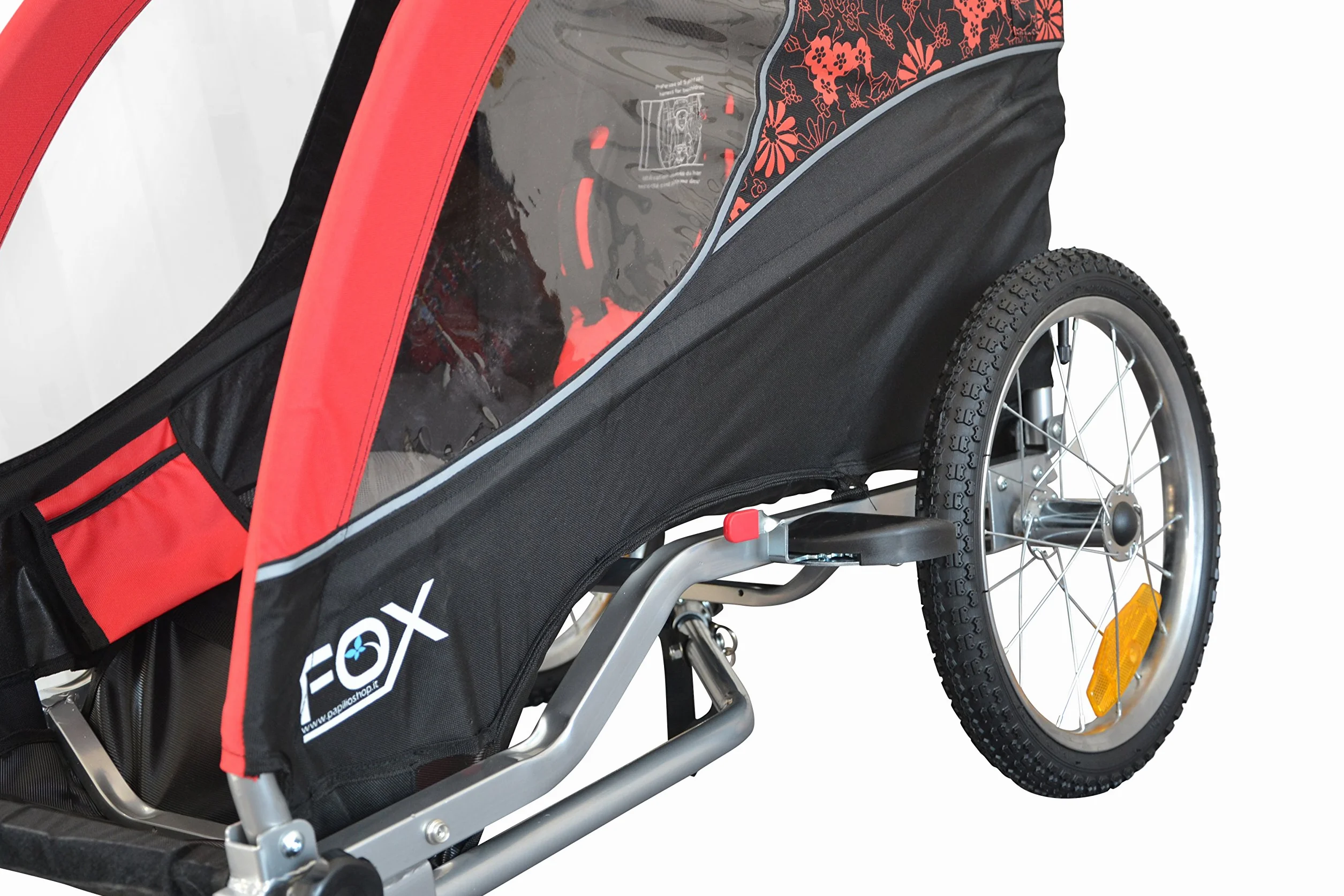 PAPILIOSHOP FOX Remolque cochecito para el transporte de 1 niño en bicicleta