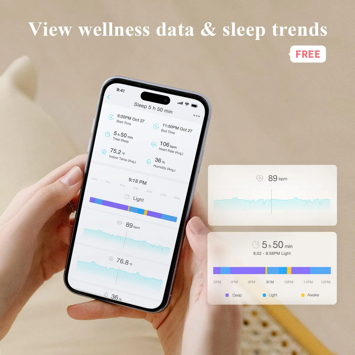 Sense-U Calcetín Inteligente (de Largo Alcance) Monitor para Bebés con Indicador de Sueño y Notificaciones en el Dispositivo, Rastrea Frecuencia Cardíaca y Movimiento Desde Cualquier Lugar