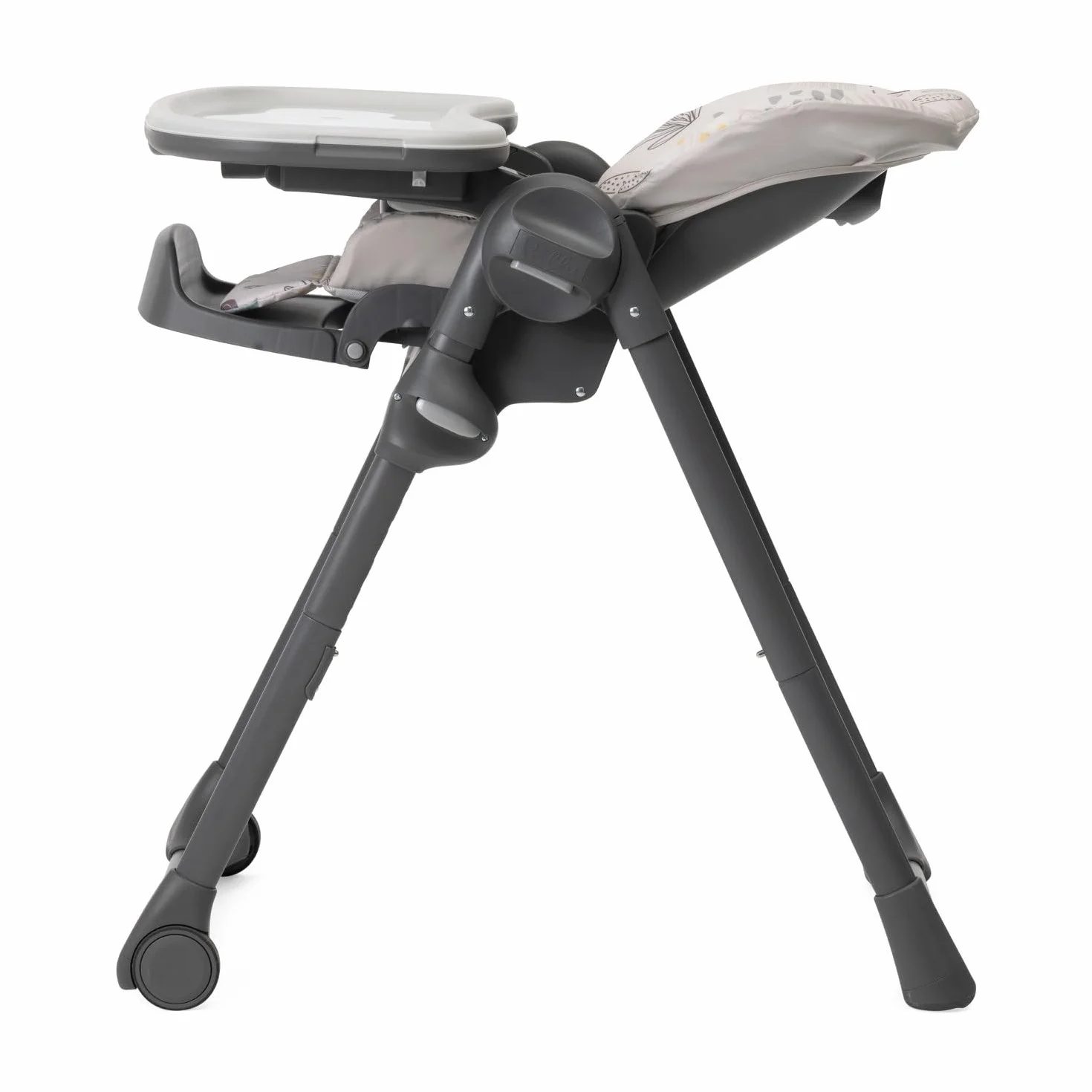 Trona Chicco Polly Easy para niños de 6 a 36 meses, trona ajustable en altura y reclinable, 4 ruedas, plegado compacto, bandeja extraíble y reposapiés ajustable, 6-36 meses