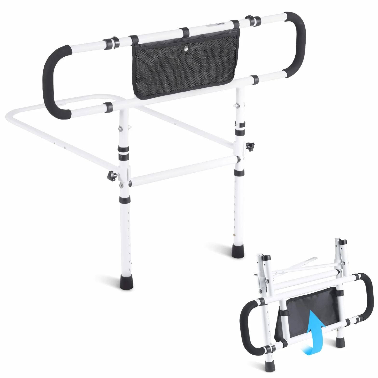 VEVOR Barandillas de Cama para Adultos Mayores Barandillas de Cama Plegables de 180° para Personas Mayores 450LBS