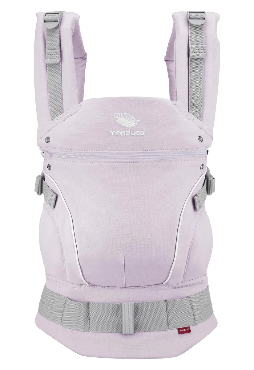 manduca First - Mochila Portabebés Ajustable (3,5-20 kg) - Portabebés Para Porteo Frontal, a la Cadera y a la Espalda - Monochrome Lavender