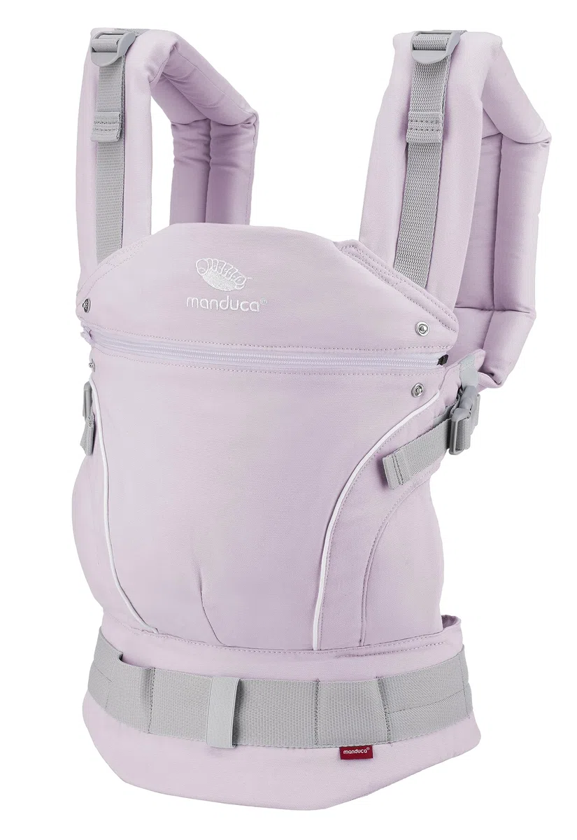 manduca First - Mochila Portabebés Ajustable (3,5-20 kg) - Portabebés Para Porteo Frontal, a la Cadera y a la Espalda - Monochrome Lavender