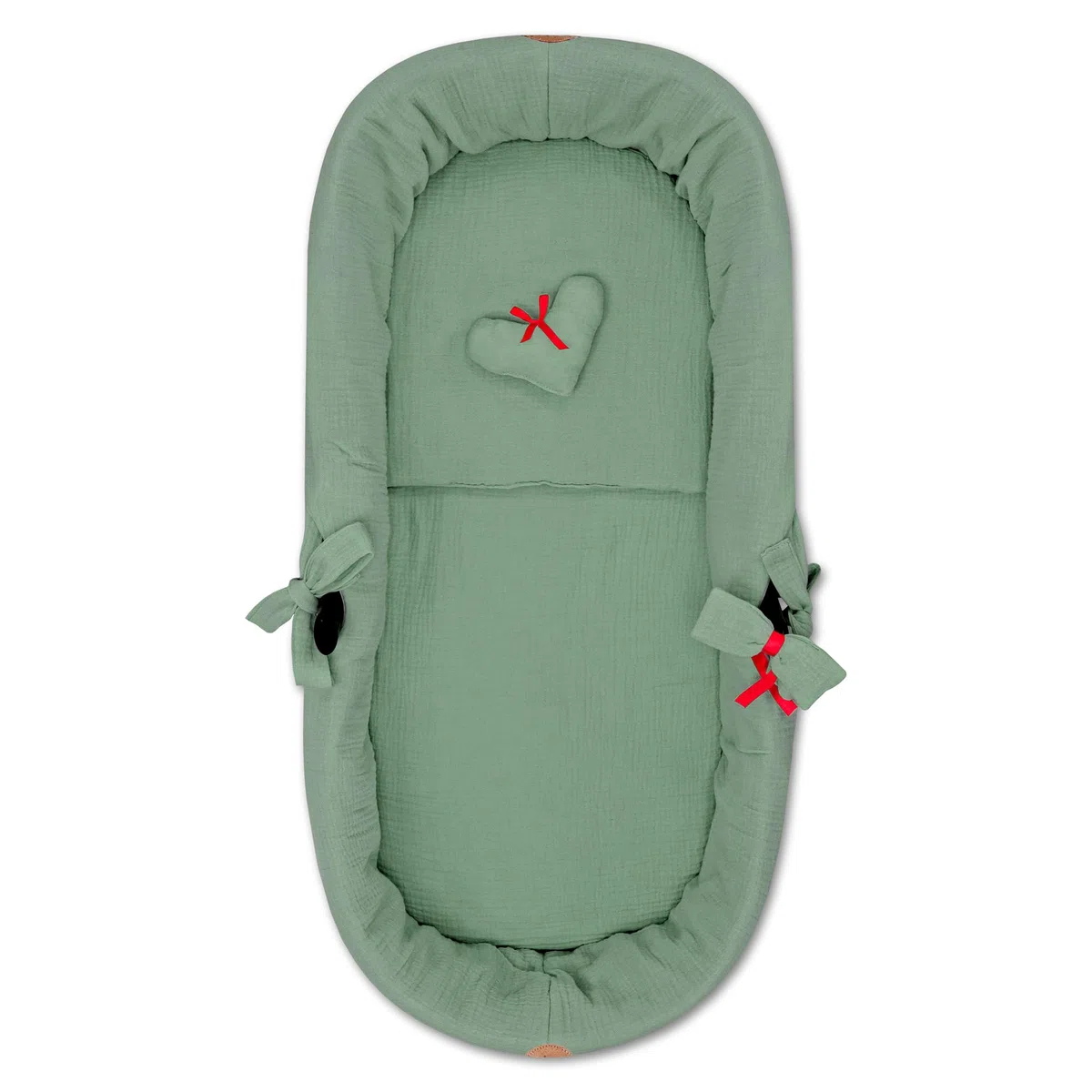 Cubre capazo universal cubrecapazos muselina - vestidura carro bebe nido cochecito accesorios set 3 piezas con almohada y inserción de góndola Verde
