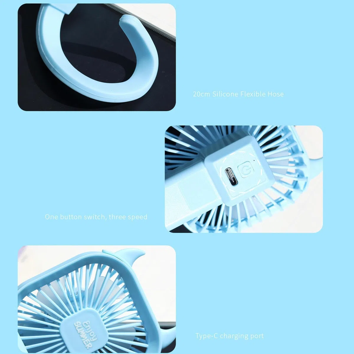 Genérico Ventilador Para Cochecito - Ventilador Plegable De Velocidad Del 92G | Ventiladors Cochecito Recargable Vía | Ventiladores De Refrigeración De 3 Velocidades Para Cochecitos Y Sillas De Coche