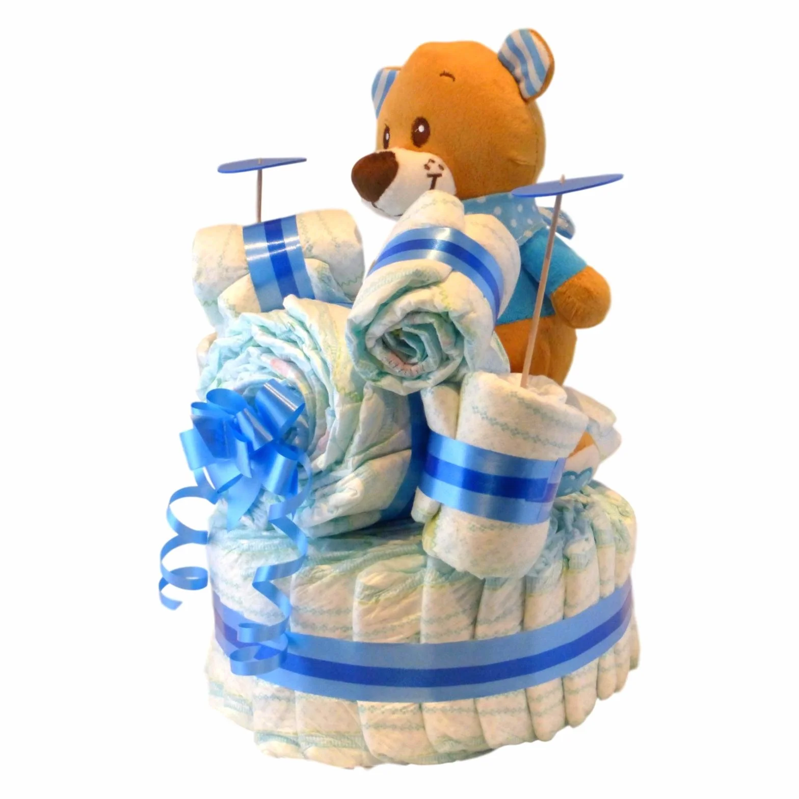 Tarta de pañales batería de música para niño