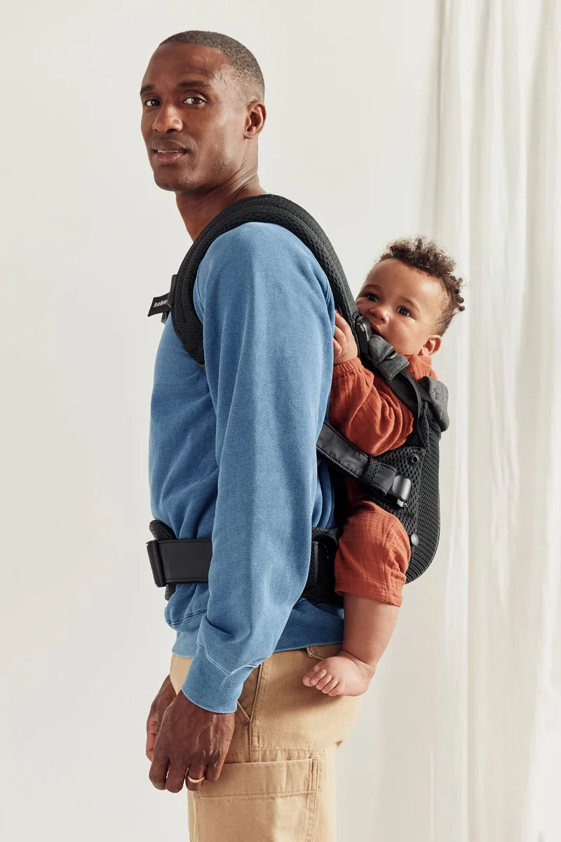 BABYBJÖRN Mochila Porta Bebé Harmony, Malla 3D, Negro