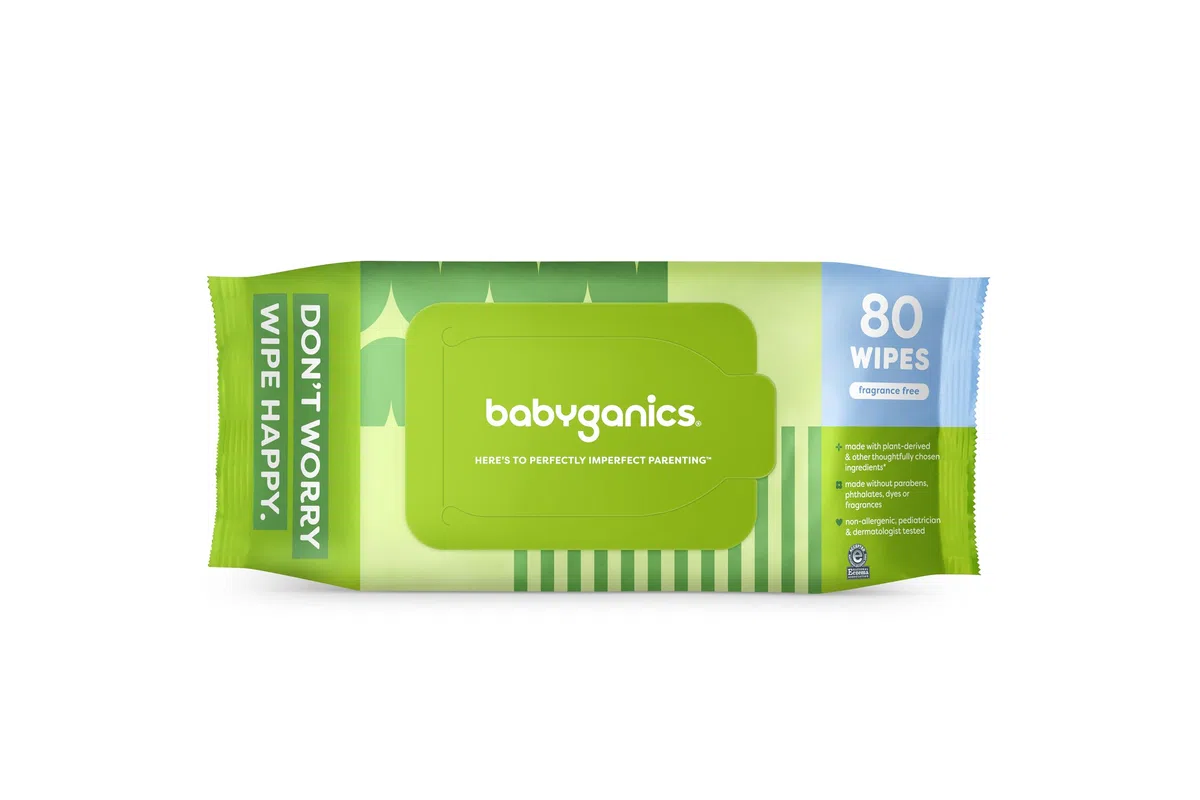 Baby Ganics Toallitas para cara, manos y bebés, sin fragancia, 100 unidades (paquete de 3), el embalaje puede variar tamaño: 100 unidades (paquete de 3)