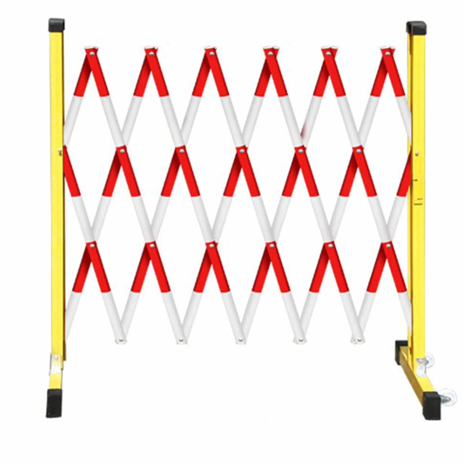 Puerta de metal plegable con ruedas, seguridad industrial para peatones, valla expandible, control de acceso portátil y diseño flexible