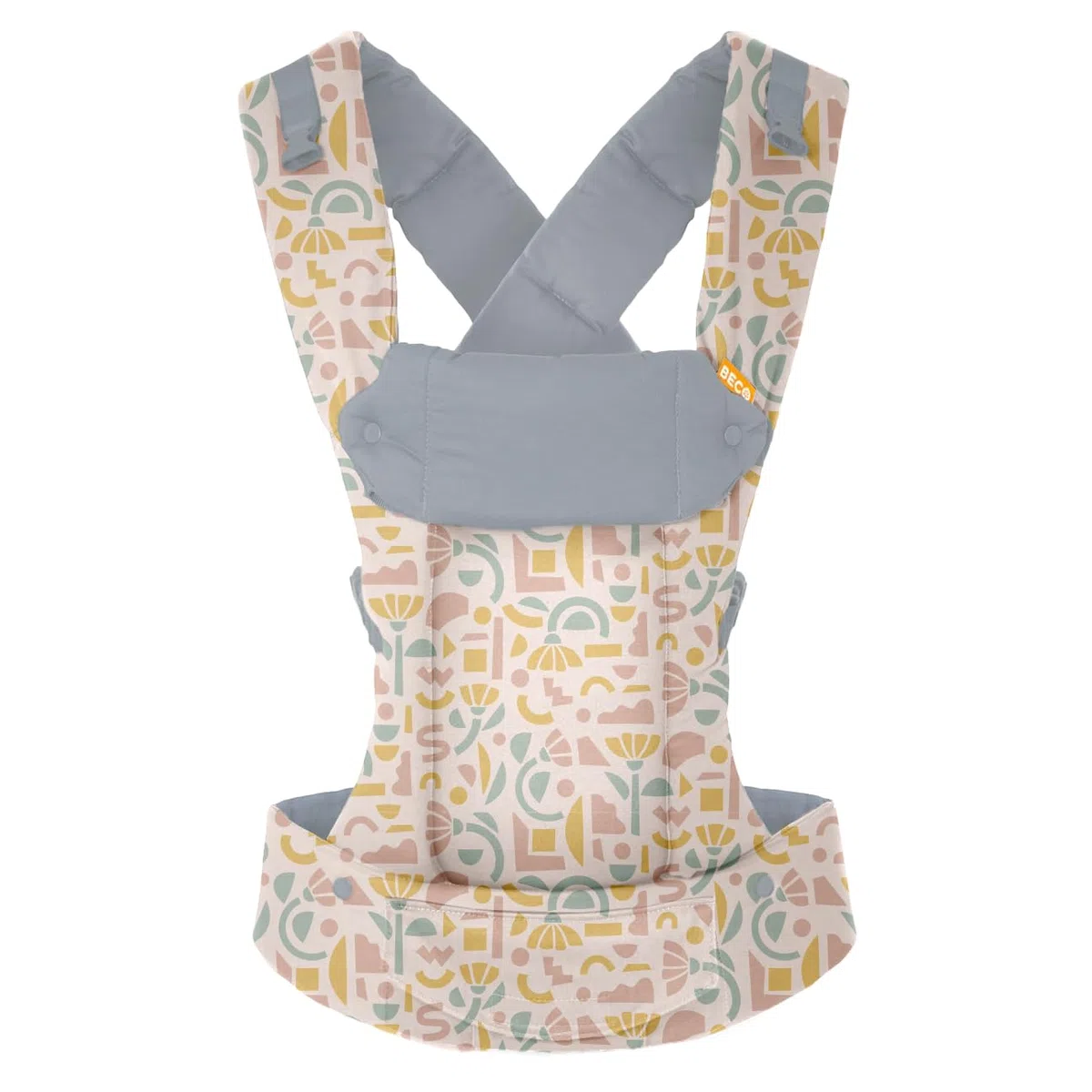 Beco Gemini Mochila Portabebés Ergonómica de 3,2 a 15,8 kg (7–35 lbs) - Posición en M, Asiento Ajustable - Mochila de Porteo para Recién Nacidos y Niños Pequeños100% Algodón (Geo Floral)