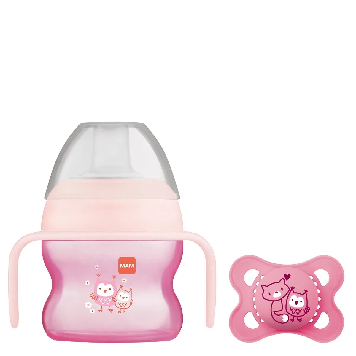Intrucciones en lengua extranjera - Taza de iniciación relajante, 150 ml de MAM rosa