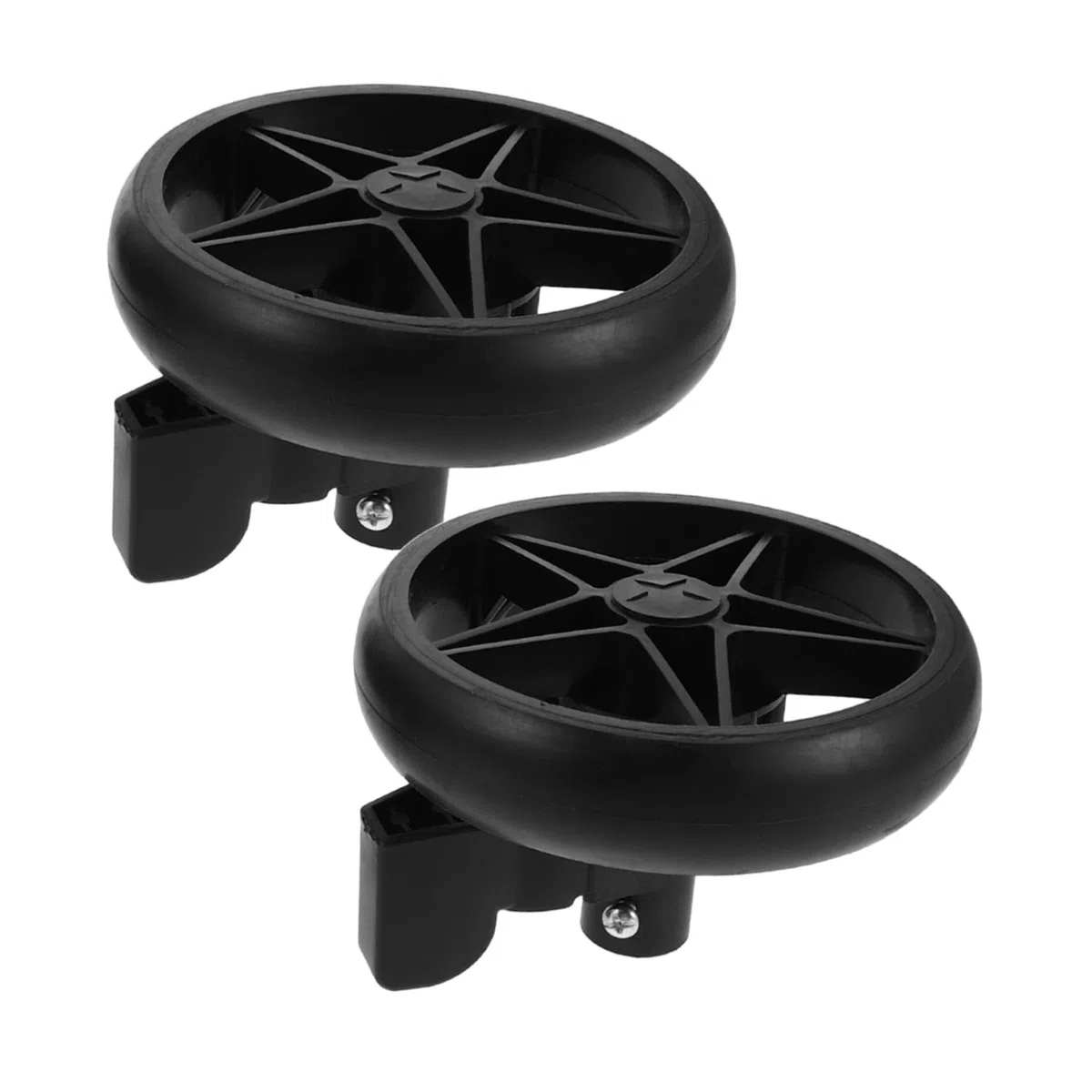 SUPVOX Ruedas de Repuesto Uso Interior y Exterior Traseras con Freno, Material Plástico y Metal, Estabilidad y Reducción de Vibraciones Pack para Andador de Aprendizaje para Bebés