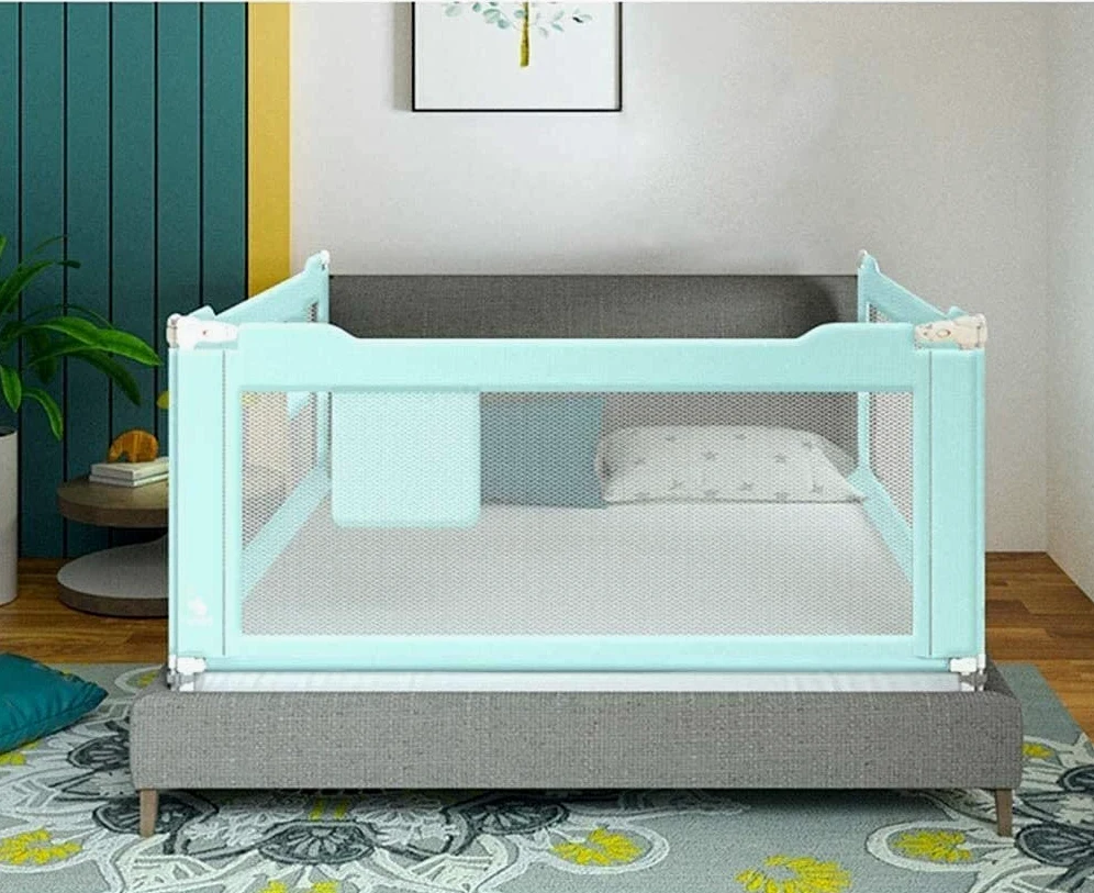 Bebé Parque Infantil Cama anticaída para niños Barandilla de Seguridad Cama abatible Vertical Sin barreras Riel de Valla Altura Ajustable Anticolisión Juguete anticaída (Tamaño: 18