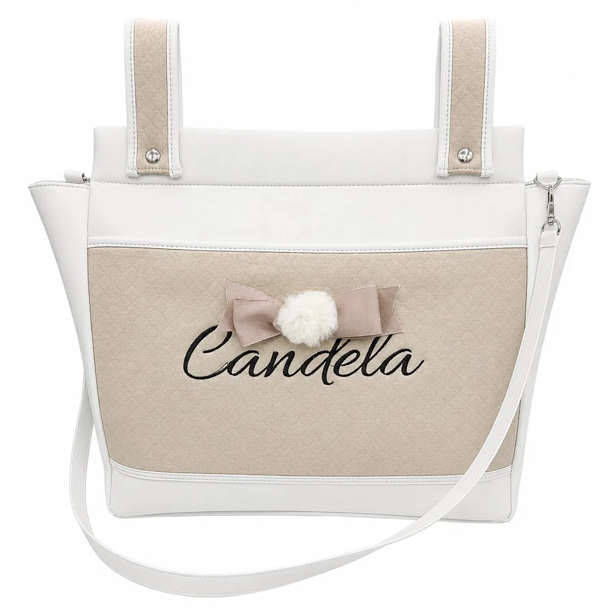 various Bolso Carro Bebe Polipiel Pañalera Organizador Personalizado con Nombre Bordado Bolsa Maternidad Bolso Hospital Bebé con asa larga para colgar
