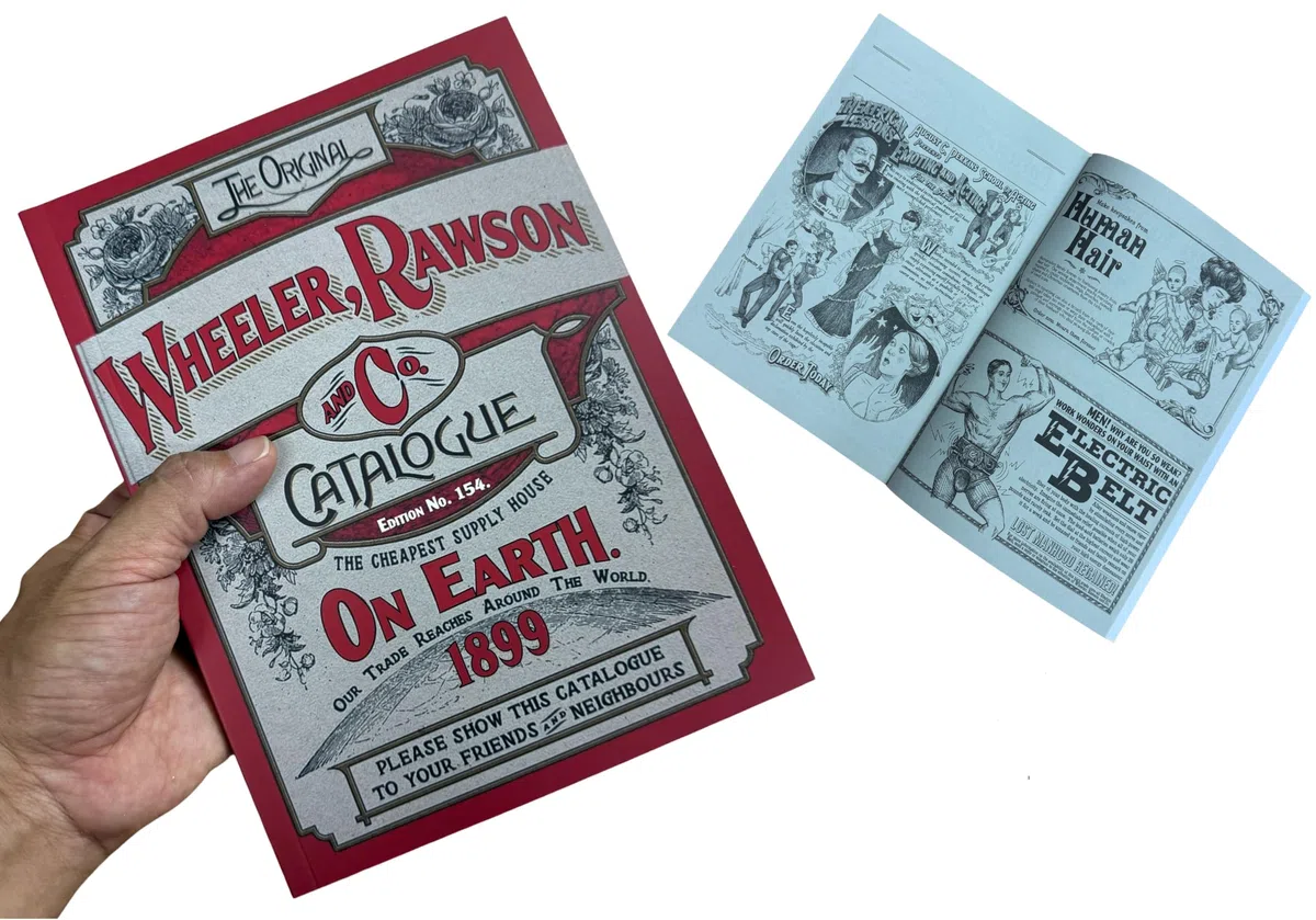 Costumeteers Catálogo Vintage Wheeler Rawson & Co. Edición Libro RDR2 154 Suministro Casa Folleto Viejo Oeste Recuerdos 128 Páginas Réplica de Coleccionista
