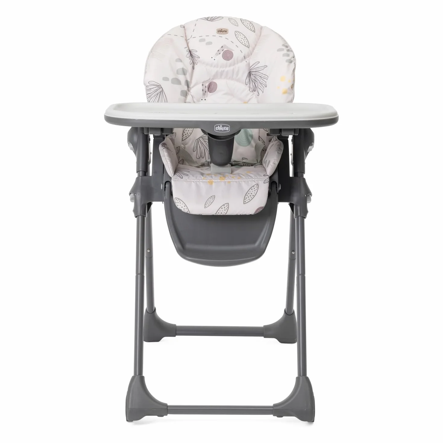 Trona Chicco Polly Easy para niños de 6 a 36 meses, trona ajustable en altura y reclinable, 4 ruedas, plegado compacto, bandeja extraíble y reposapiés ajustable, 6-36 meses