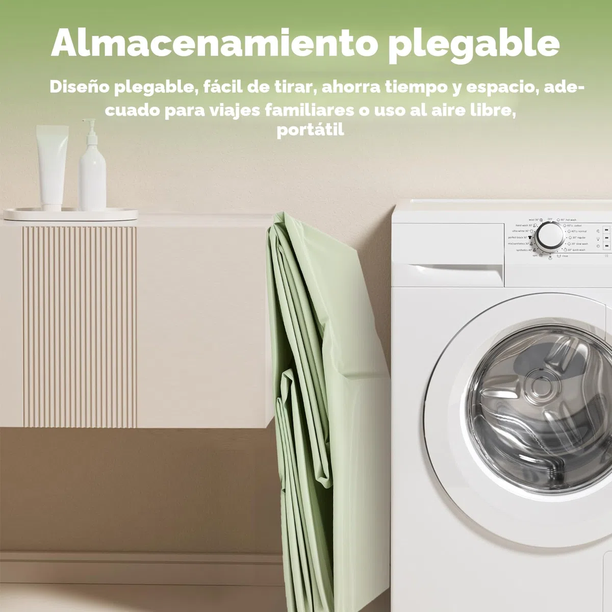 Bañera de bebé Plegable, para niños pequeños con 5 Bolas, 2 Patos, bañera integrada para niños con Tornillo de Drenaje, bañera de Ducha portátil integrada para bebés para niños de 0 a 8 años