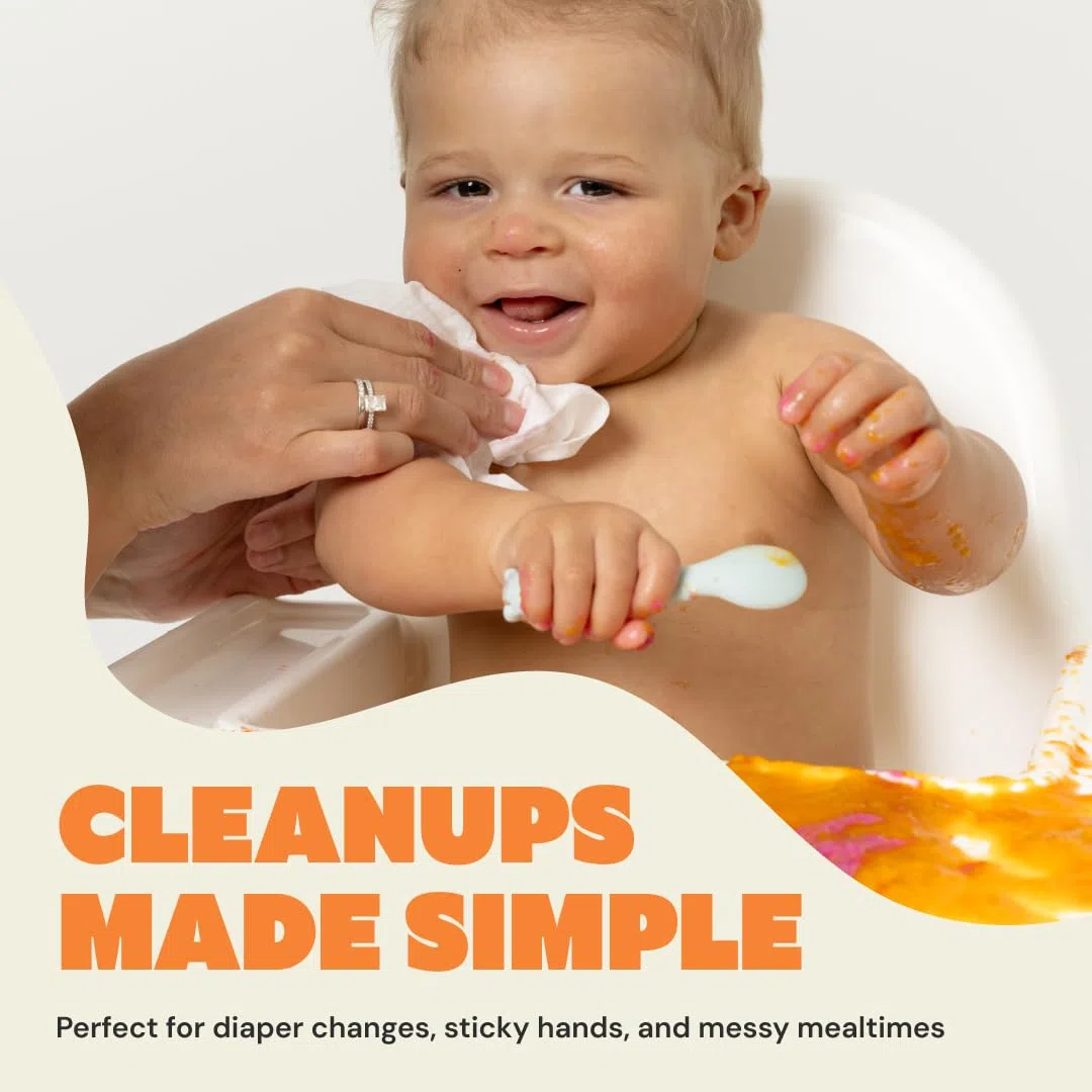 DYPER Toallitas a base de plantas para niños pequeños y bebés, mezcla de viscosa y lyocel, hipoalergénicas para pieles sensibles, sin perfume, 99% toallitas a base de agua para cara y manos, 720