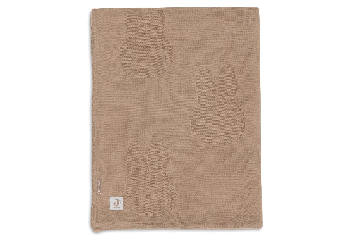 Jollein Manta para bebé - Biscuit/Velvet - Miffy and Friends - 110x150cm - Algodón - para Cuna - 1.0 TOG - Certificación Oeko-Tex