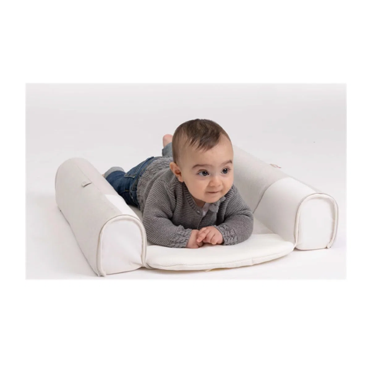 Chicco Mommy Pod 3 en 1, reductor para cuna de bebé, 81 cm x 49 cm, nido para bebés, 0-3 meses para dormir, 0-8 meses para el tiempo del pancino, Funda de algodón orgánico, lavable a máquina, Gris