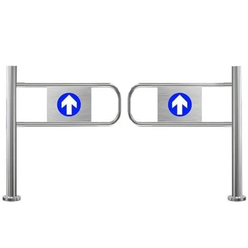 Metal industrial, control de acceso de 90° para mercados y almacenes, 160 x 100 cm, seguro para pasillo y protección de acceso