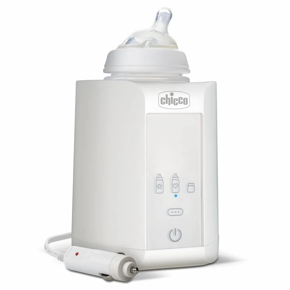 Chicco Calienta Biberones Portátil Casa y Viaje, Calentador de Biberones y Leche Portátil con Apagado Automático, Bottle Warmer para Biberones y Tarritos, 2 Programas, 110W