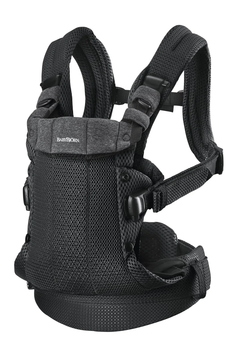 BABYBJÖRN Mochila Porta Bebé Harmony, Malla 3D, Negro