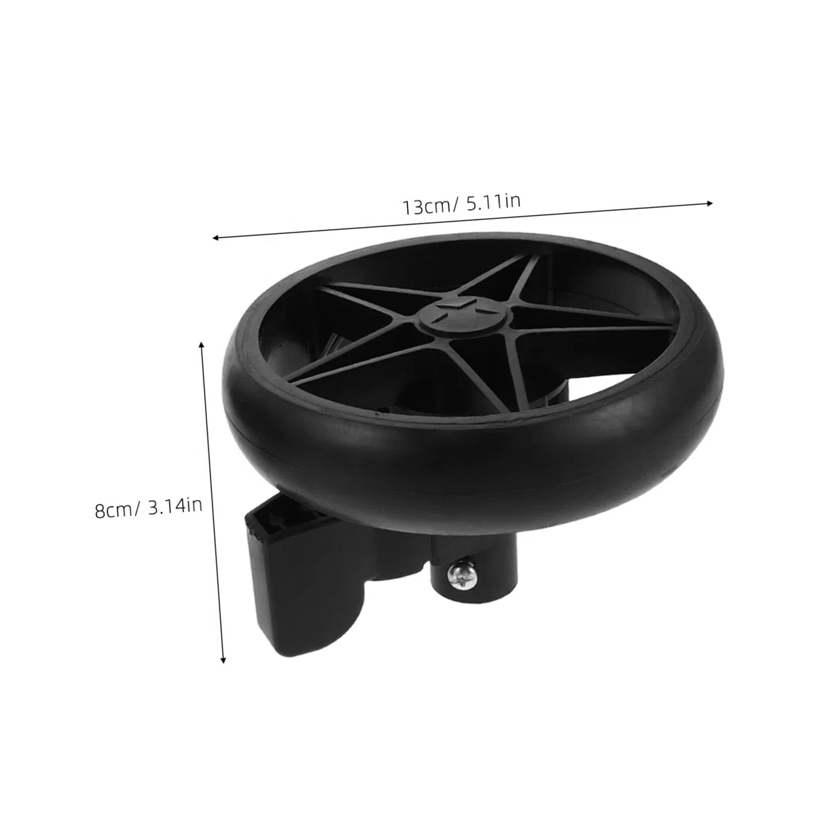 SUPVOX Ruedas de Repuesto Uso Interior y Exterior Traseras con Freno, Material Plástico y Metal, Estabilidad y Reducción de Vibraciones Pack para Andador de Aprendizaje para Bebés